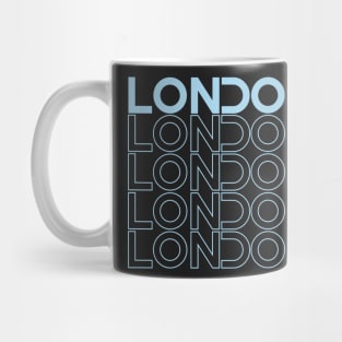 LONDON Text pattern in light blue - LONDON Mug